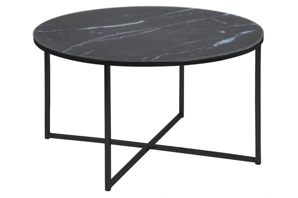 Design Scandinavia Konferenčný stolík Alisma, 80 cm, čierna